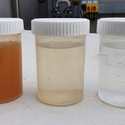 Typical water quality after oxidization and  filtration of ground water
