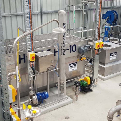 D&C of a primary and MBBR treatment plant at a food processing plant in  QLD comprising  two HyDAF HD-10 units

